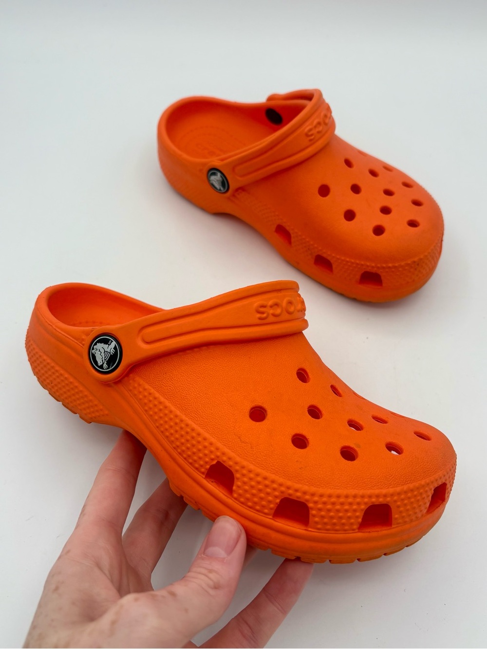 Crocs Classic Clog in Orange Kids Size 12 Summer Everyday Comfort Shoes